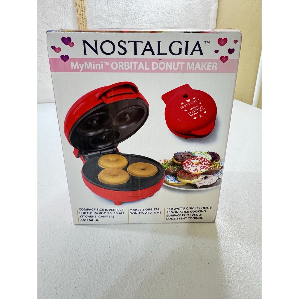 Nostalgia MyMini Orbital‎ Donut Maker Compact Personal Non Stick